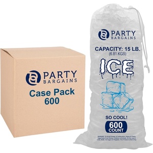 image:imageParty Bargains 5 lb Plastic Drawstring Ice Bags 1000 Count 17 x 9 Durable Heavy Duty Ice Storage Bags for Parties Catering Coolers Outdoor Events600