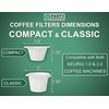 image:imagePARTY BARGAINS 300 Compact Disposable Coffee Filter Liners  Compatible with Keurig Brewers amp KCup Reusable Pods SingleServe Paper FiltersCompact White