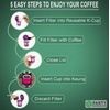 image:imagePARTY BARGAINS 300 Compact Disposable Coffee Filter Liners  Compatible with Keurig Brewers amp KCup Reusable Pods SingleServe Paper FiltersCompact White