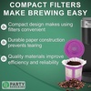 image:imagePARTY BARGAINS 300 Compact Disposable Coffee Filter Liners  Compatible with Keurig Brewers amp KCup Reusable Pods SingleServe Paper FiltersCompact White