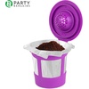 image:imageParty Bargains 4 Reusable KCups Filter  for Keurig 20 Brewers EcoFriendly Universal Fit Refillable Single Cup Coffee Filters Stainless steel Mesh Filter Purple