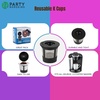 image:imageParty Bargains 4 Reusable for KCups Filter  for Keurig 10 Brewers EcoFriendly Universal Fit Refillable Single Cup Coffee Filters Stainless steel Mesh Filter Black