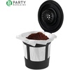 image:imageParty Bargains 4 Reusable for KCups Filter  for Keurig 10 Brewers EcoFriendly Universal Fit Refillable Single Cup Coffee Filters Stainless steel Mesh Filter Black