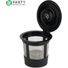 image:imageParty Bargains 4 Reusable for KCups Filter  for Keurig 10 Brewers EcoFriendly Universal Fit Refillable Single Cup Coffee Filters Stainless steel Mesh Filter Black