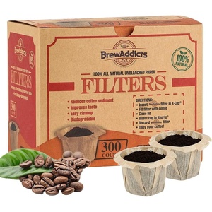 image:image300 Paper Coffee SingleUse Filters Brown AllNatural amp Unbleached for Keurig Brewers and Compatible with KCup Pods 10 amp 20 Models Disposable filters300 Coffee Filter