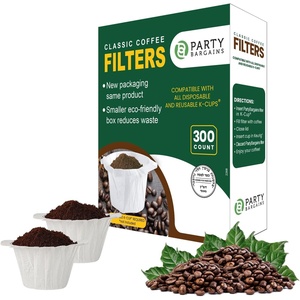 image:imagePARTY BARGAINS 300 Classic Disposable Coffee Filter Liners  Compatible with Keurig Brewers amp KCup Reusable Pods SingleUse Classic Design