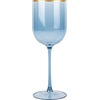 image:imagePARTY BARGAINS 12 oz Disposable Plastic Wine Goblets ShatterResistant BPAFree Stemmed Wine Cups for Weddings Events amp Outdoor Entertaining Black 5 PackBlue Gold Rim
