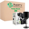 image:imagePARTY BARGAINS 12 oz Disposable Plastic Wine Goblets ShatterResistant BPAFree Stemmed Wine Cups for Weddings Events amp Outdoor Entertaining Black 5 PackBlack