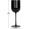 image:imagePARTY BARGAINS 12 oz Disposable Plastic Wine Goblets ShatterResistant BPAFree Stemmed Wine Cups for Weddings Events amp Outdoor Entertaining Black 5 PackBlack