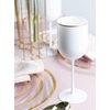 image:imagePARTY BARGAINS 5 Wine Goblets  White Gld Rim 12oz  Disposable Shatterproof Elegant Design Plastic Wine Glasses with Stem  For Pool Parties Outdoors Receptions Weddings