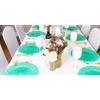 image:imagePARTY BARGAINS 5 Wine Goblets  White Gld Rim 12oz  Disposable Shatterproof Elegant Design Plastic Wine Glasses with Stem  For Pool Parties Outdoors Receptions Weddings
