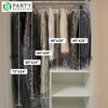 image:imagePARTY BARGAINS 60 x 20 Inch Disposable Clear Garment Bags 100 Pack  HeavyDuty Plastic Clothes Covers for Suits Dresses Coats Closet amp Travel
