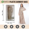 image:imagePARTY BARGAINS 60 x 20 Inch Disposable Clear Garment Bags 100 Pack  HeavyDuty Plastic Clothes Covers for Suits Dresses Coats Closet amp Travel