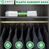 image:imagePARTY BARGAINS 60 x 20 Inch Disposable Clear Garment Bags 100 Pack  HeavyDuty Plastic Clothes Covers for Suits Dresses Coats Closet amp Travel
