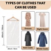 image:imagePARTY BARGAINS 60 x 20 Inch Disposable Clear Garment Bags 100 Pack  HeavyDuty Plastic Clothes Covers for Suits Dresses Coats Closet amp Travel