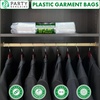 image:imagePARTY BARGAINS 60 x 20 Inch Disposable Clear Garment Bags 50 Pack  HeavyDuty Plastic Clothes Covers for Suits Dresses Coats Closet amp Travel