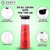 image:imagePARTY BARGAINS 33 oz Round Plastic Carafe with Black FlipTab Lid Clear  12 Pack HeavyDuty SpillResistant Pitchers for Iced Tea Juice Cold Beverages Powdered Drinks Mimosa Bar
