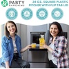 image:imagePARTY BARGAINS 34 oz Square Plastic Carafe with Black FlipTab Lid Clear  2 Pack HeavyDuty SpillResistant Pitchers for Iced Tea Juice Cold Beverages Powdered Drinks Mimosa Bar