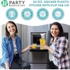 image:imagePARTY BARGAINS 34 oz Square Plastic Carafe with White FlipTab Lid Clear  1 Pack HeavyDuty SpillResistant Pitchers for Iced Tea Juice Cold Beverages Powdered Drinks Mimosa Bar