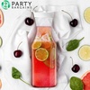 image:imagePARTY BARGAINS 34 oz Square Plastic Carafe with White FlipTab Lid Clear  12 Pack HeavyDuty SpillResistant Pitchers for Iced Tea Juice Cold Beverages Powdered Drinks Mimosa Bar
