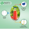 image:imagePARTY BARGAINS 50 oz Plastic Carafe with White FlipTab Lid Clear  1 Pack HeavyDuty SpillResistant Pitchers for Iced Tea Juice Cold Beverages Powdered Drinks Mimosa BarBlue Cap
