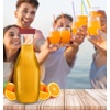 image:imagePARTY BARGAINS 50 oz Plastic Carafe with White FlipTab Lid Clear  1 Pack HeavyDuty SpillResistant Pitchers for Iced Tea Juice Cold Beverages Powdered Drinks Mimosa BarRed Cap