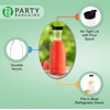 image:imagePARTY BARGAINS 50 oz Plastic Carafe with White FlipTab Lid Clear  1 Pack HeavyDuty SpillResistant Pitchers for Iced Tea Juice Cold Beverages Powdered Drinks Mimosa BarBlack Cap