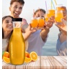image:imagePARTY BARGAINS 50 oz Plastic Carafe with White FlipTab Lid Clear  1 Pack HeavyDuty SpillResistant Pitchers for Iced Tea Juice Cold Beverages Powdered Drinks Mimosa BarBlack Cap