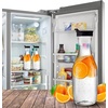 image:imagePARTY BARGAINS 50 oz Plastic Carafe with White FlipTab Lid Clear  1 Pack HeavyDuty SpillResistant Pitchers for Iced Tea Juice Cold Beverages Powdered Drinks Mimosa BarBlack Cap