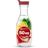image:imagePARTY BARGAINS 50 oz Plastic Carafe with White FlipTab Lid Clear  1 Pack HeavyDuty SpillResistant Pitchers for Iced Tea Juice Cold Beverages Powdered Drinks Mimosa BarRed Cap