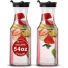 image:imagePARTY BARGAINS 54 oz Square Plastic Carafe with Black FlipTab Lid Clear  2 Pack HeavyDuty SpillResistant Pitchers for Iced Tea Juice Cold Beverages Powdered Drinks Mimosa Bar