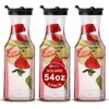 image:imagePARTY BARGAINS 54 oz Square Plastic Carafe with Black FlipTab Lid Clear  3 Pack HeavyDuty SpillResistant Pitchers for Iced Tea Juice Cold Beverages Powdered Drinks Mimosa Bar