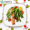 image:imageParty Bargains Plastic Serving Tray  4 Pack 8 x 11 Rectangular Organic Collection White Serving Platter with Gold Rim Disposable Food Tray for Snacks Appetizers Charcuterie BirthdayWhite Gold Rim