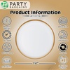 image:imageParty Bargains Plastic Serving Tray  4 Pack 8 x 11 Rectangular Organic Collection White Serving Platter with Gold Rim Disposable Food Tray for Snacks Appetizers Charcuterie BirthdayWhite Gold Rim