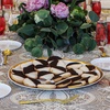 image:imageParty Bargains Plastic Serving Tray  4 Pack 8 x 11 Rectangular Organic Collection White Serving Platter with Gold Rim Disposable Food Tray for Snacks Appetizers Charcuterie BirthdayWhite Gold Rim