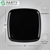 image:imageParty Bargains Plastic Serving Tray  4 Pack 8 x 11 Rectangular Organic Collection White Serving Platter with Gold Rim Disposable Food Tray for Snacks Appetizers Charcuterie BirthdayBlack