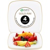 image:imageParty Bargains Plastic Serving Tray  4 Pack 8 x 11 Rectangular Organic Collection White Serving Platter with Gold Rim Disposable Food Tray for Snacks Appetizers Charcuterie BirthdayWhite Gold Rim
