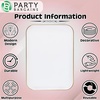 image:imageParty Bargains Plastic Serving Tray  8 Pack 8 x 11 Rectangular Organic Collection White Serving Platter with Gold Rim Disposable Food Tray for Snacks Appetizers Charcuterie Weddings Buffets