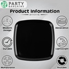 image:imagePARTY BARGAINS Plastic Serving Tray 8 Pack 14 Round White Gold Rim Serving Platter Disposable Food Tray for Snacks Appetizers Charcuterie Weddings BuffetsBlack