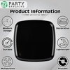 image:imagePARTY BARGAINS Plastic Serving Tray 8 Pack 14 Round White Gold Rim Serving Platter Disposable Food Tray for Snacks Appetizers Charcuterie Weddings BuffetsBlack