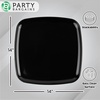 image:imagePARTY BARGAINS Plastic Serving Tray 8 Pack 14 Round White Gold Rim Serving Platter Disposable Food Tray for Snacks Appetizers Charcuterie Weddings BuffetsBlack