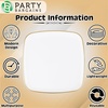 image:imagePARTY BARGAINS Plastic Serving Tray 8 Pack 14 Round White Gold Rim Serving Platter Disposable Food Tray for Snacks Appetizers Charcuterie Weddings BuffetsWhite Gold Rim