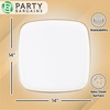 image:imagePARTY BARGAINS Plastic Serving Tray 8 Pack 14 Round White Gold Rim Serving Platter Disposable Food Tray for Snacks Appetizers Charcuterie Weddings BuffetsWhite Gold Rim