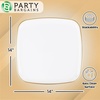 image:imagePARTY BARGAINS Plastic Serving Tray 8 Pack 14 Round White Gold Rim Serving Platter Disposable Food Tray for Snacks Appetizers Charcuterie Weddings BuffetsWhite Gold Rim
