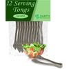 image:imagePARTY BARGAINS 85 Inches Plastic Serving Tongs 12 Pack Premium Quality amp HeavyDuty Silver Plastic Tongs for BBQ Salads Grilling Buffets amp Kitchen
