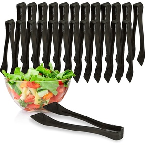 image:imagePARTY BARGAINS 85 Black Plastic Serving Tongs 24Pack  HeavyDuty Disposable amp Reusable Kitchen Tongs for Parties BBQ Buffet Salad Appetizers Catering