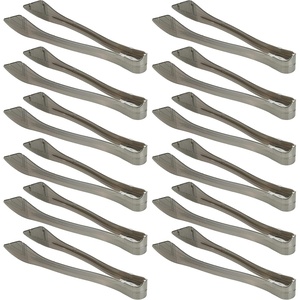 image:imagePARTY BARGAINS 85 Inches Plastic Serving Tongs 12 Pack Premium Quality amp HeavyDuty Silver Plastic Tongs for BBQ Salads Grilling Buffets amp Kitchen