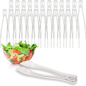 image:imagePARTY BARGAINS 85 Inches Plastic Serving Tongs 24 Pack Premium Quality amp HeavyDuty Clear Plastic Tongs for BBQ Salads Grilling Buffets amp Kitchen