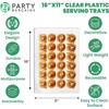 image:imageDisposable Rectangle Plastic Serving Tray  Excellent for Weddings Buffets Dinner and Parties  17 x 12 inches  4 Count  Clear