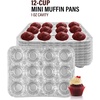 image:imagePARTY BARGAINS 12Cup Aluminum MiniMuffin Pans  40 Pack Mini Cupcake Pans Disposable MiniMuffin Tin for Baking Max 240C